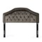 Contemporary Home Living 62" Gray Studded Rectangular Tufted Headboard - Queen Size